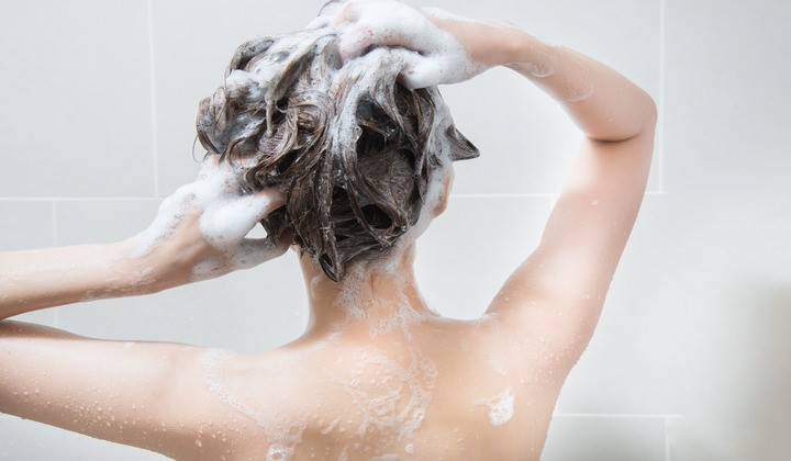 Woman washing hair Woman washing hair